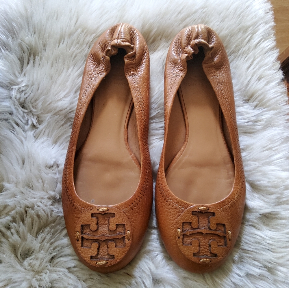 Authentic Tory Burch Reva Flats Size 8 VGUC